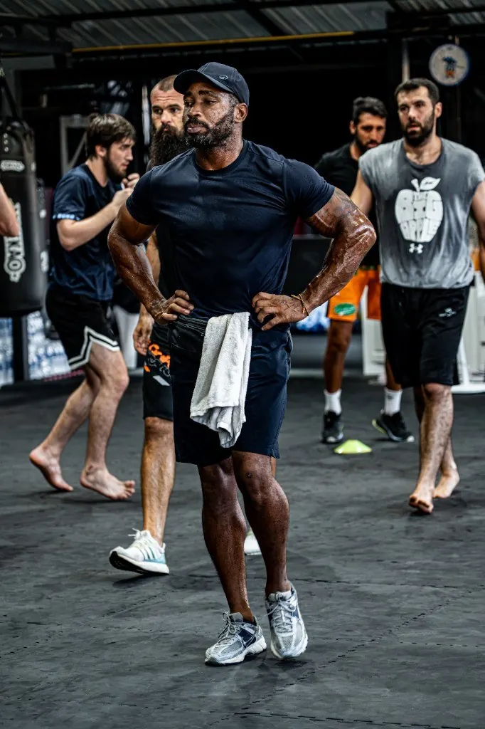 Boxing students cooling down during class at Lions MMA Club Phuket