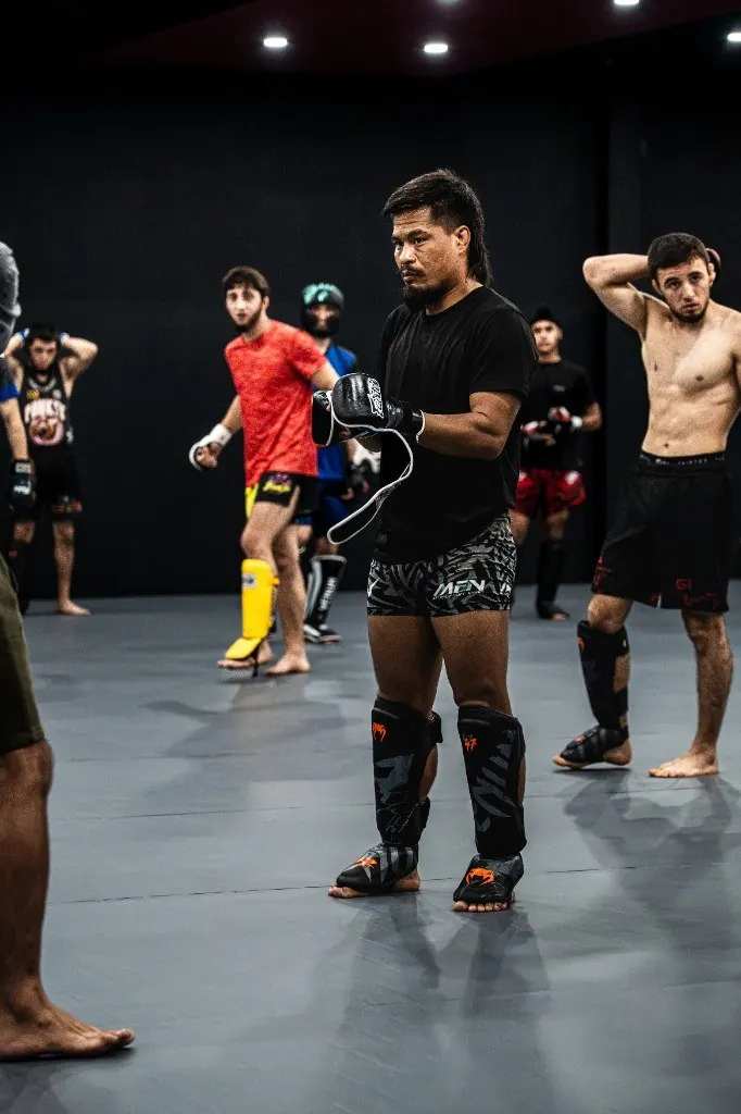 Professional MMA fighters training at Lions MMA Club Phuket