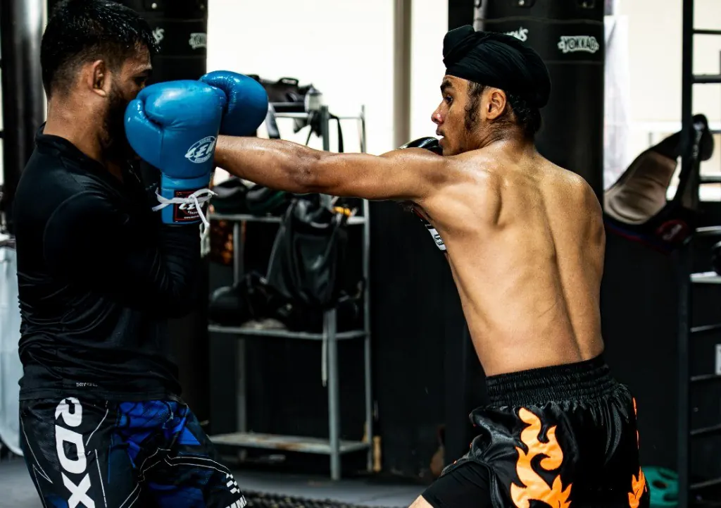 Muay Thai punch drill at Lions MMA Club Phuket